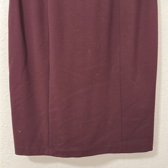 Talbots Cowl Neck Ponte Knit Midi Dress Scuba Stretchy Womens 10 Plum Career - Picture 3 of 12